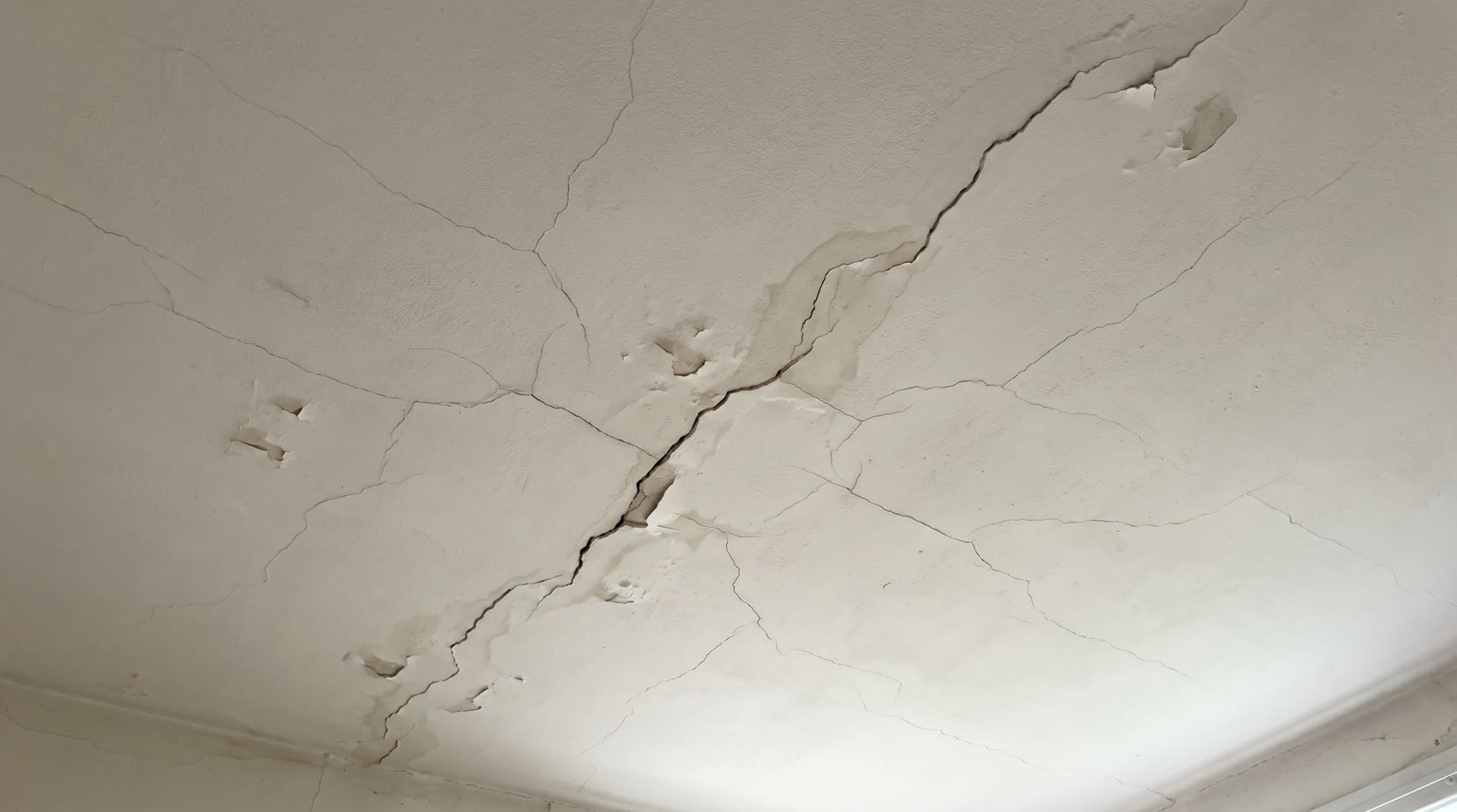 Cracked ceiling