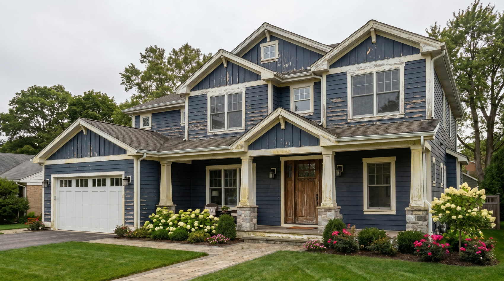Home exterior before painting